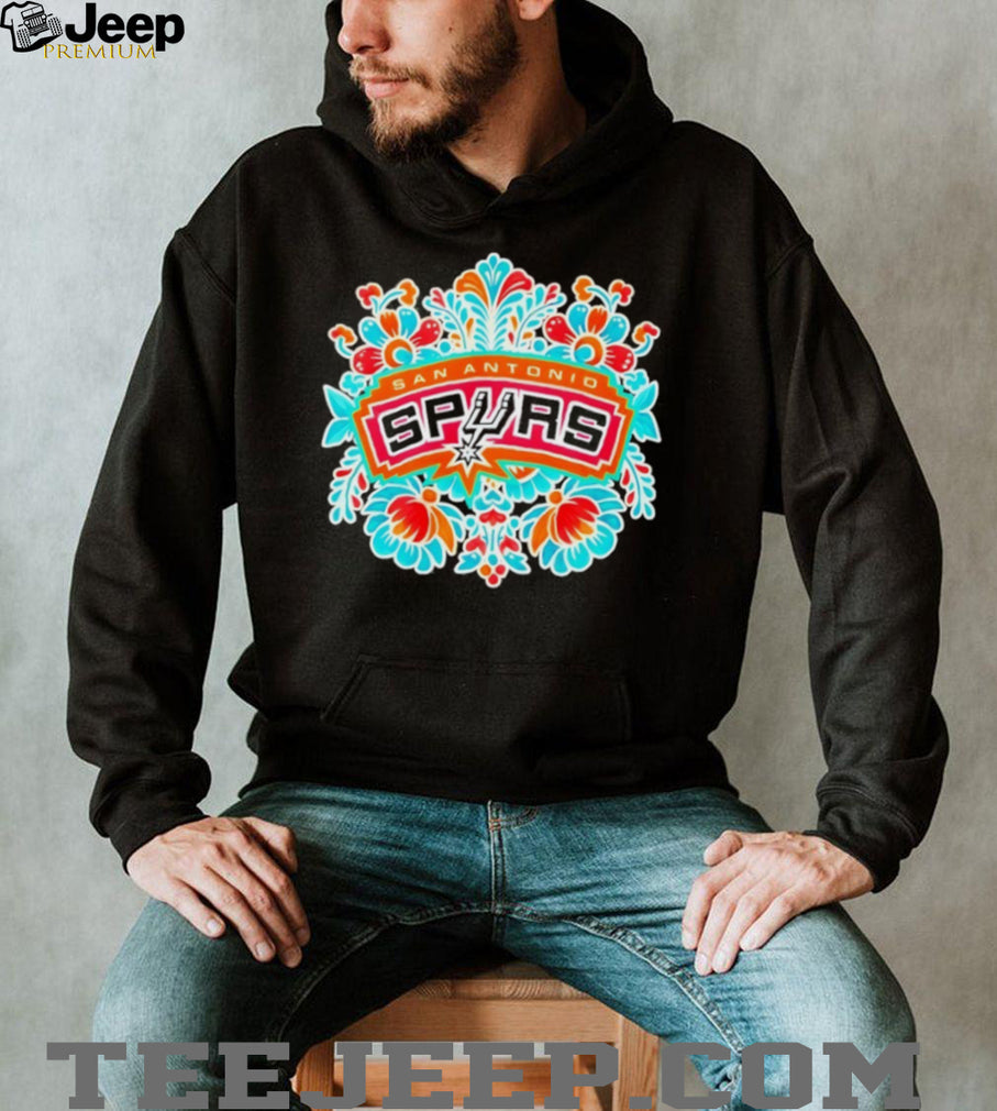 San Antonio Spurs Floral Mandala Heritage Graphic T Shirt