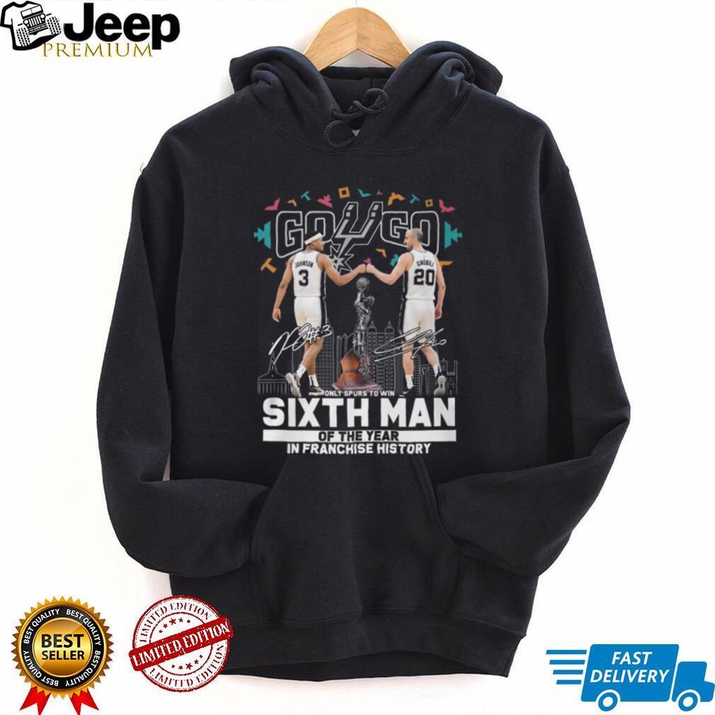 San Antonio Spurs Keldon Johnson Manu Ginobili Sixth Man Of The Year NBA Fans T Shirt