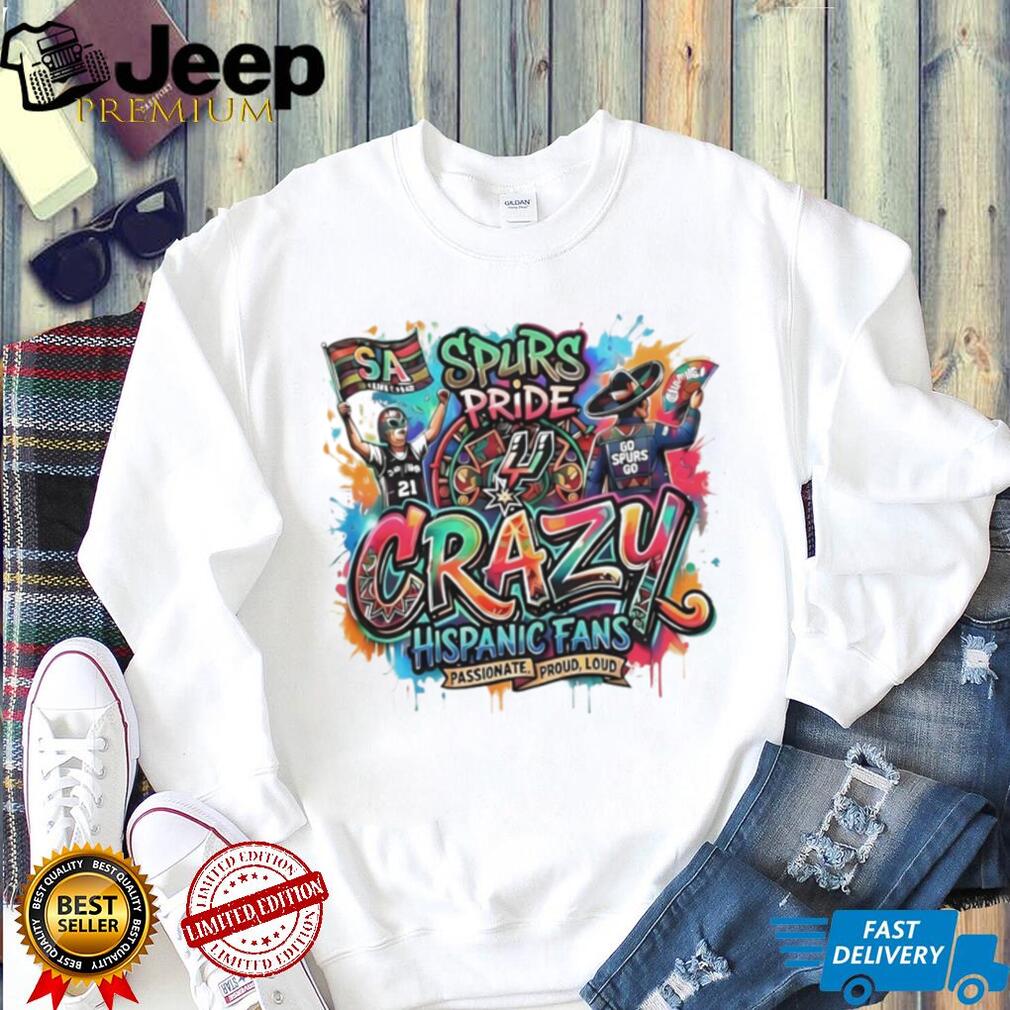San Antonio Spurs Pride Crazy Hispanic Fans Graffiti Art T Shirt