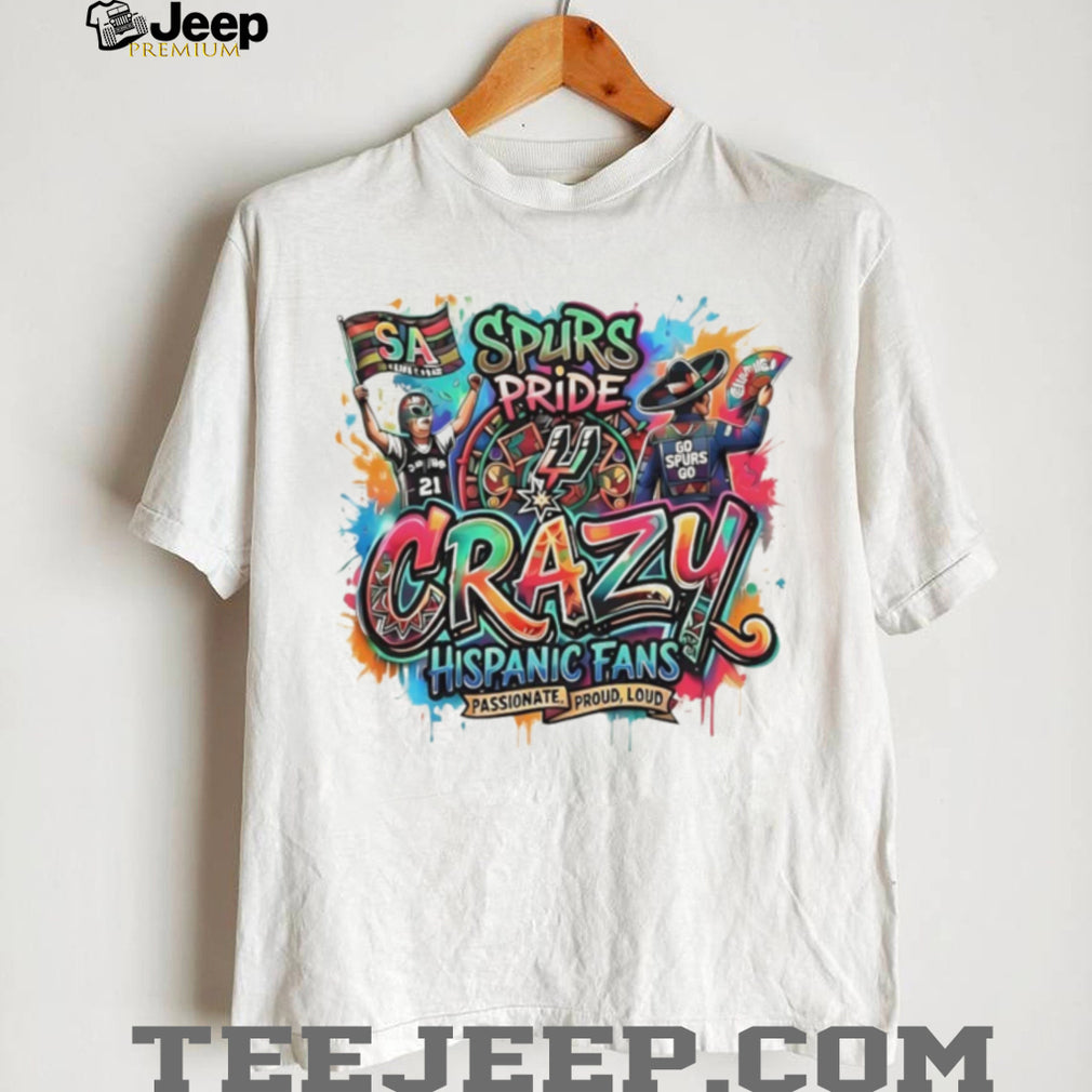 San Antonio Spurs Pride Crazy Hispanic Fans Graffiti Art T Shirt