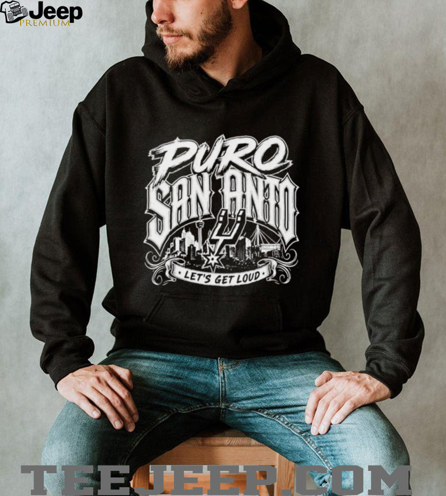 San Antonio Spurs Puro San Anto Lets Get Loud Skyline T Shirt