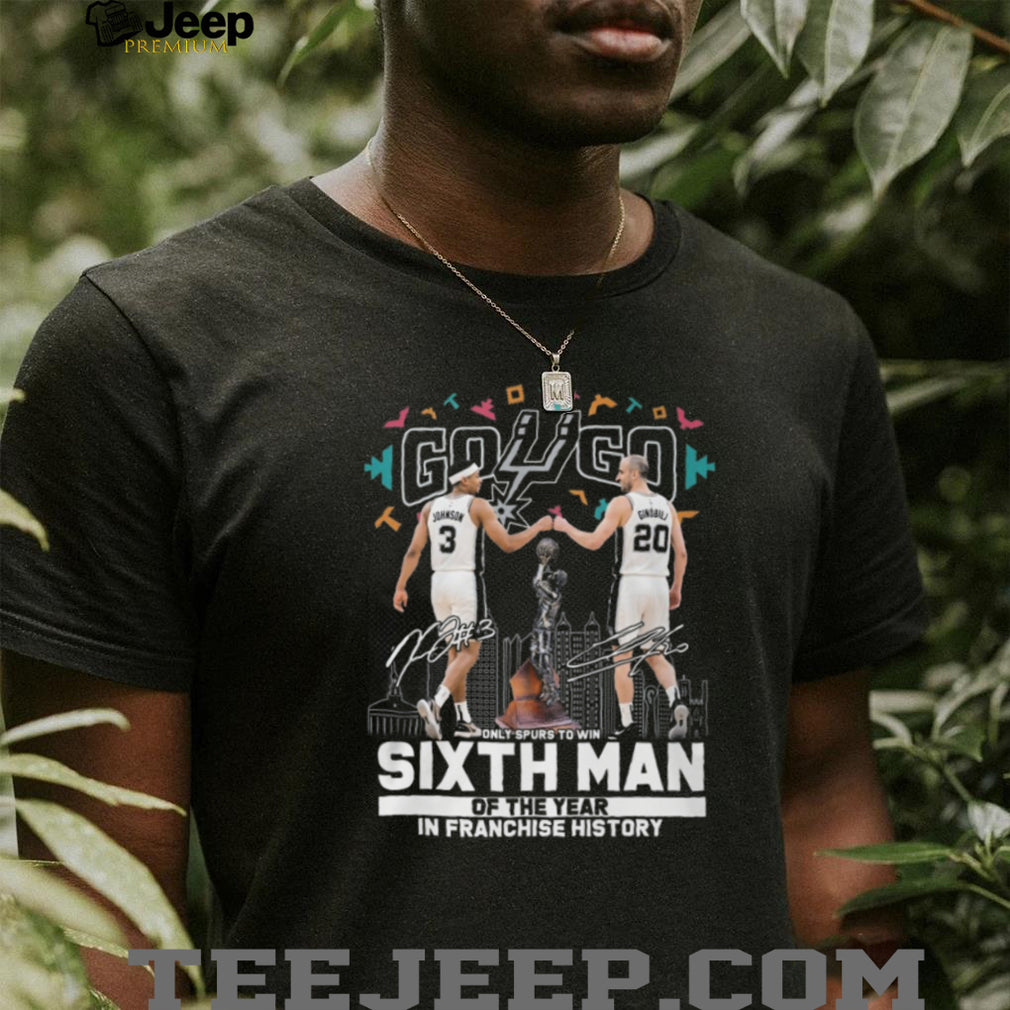 San Antonio Spurs Sixth Man of the Year Johnson & Ginobili Legends T Shirt