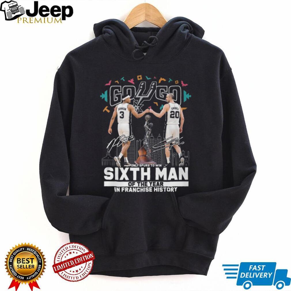 San Antonio Spurs Sixth Man of the Year T Shirt Ginobili and Keldon Johnson Spurs Legend T Shirt