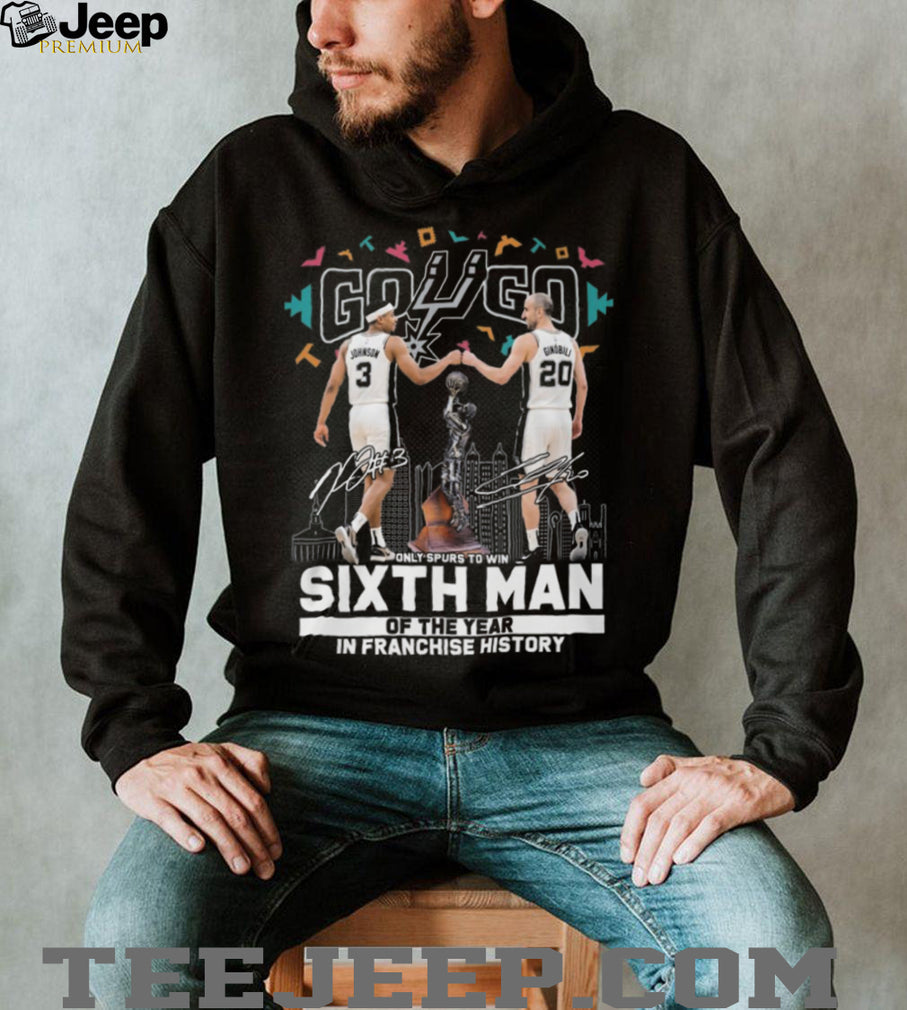 San Antonio Spurs Sixth Man of the Year T Shirt Ginobili and Keldon Johnson Spurs Legend T Shirt