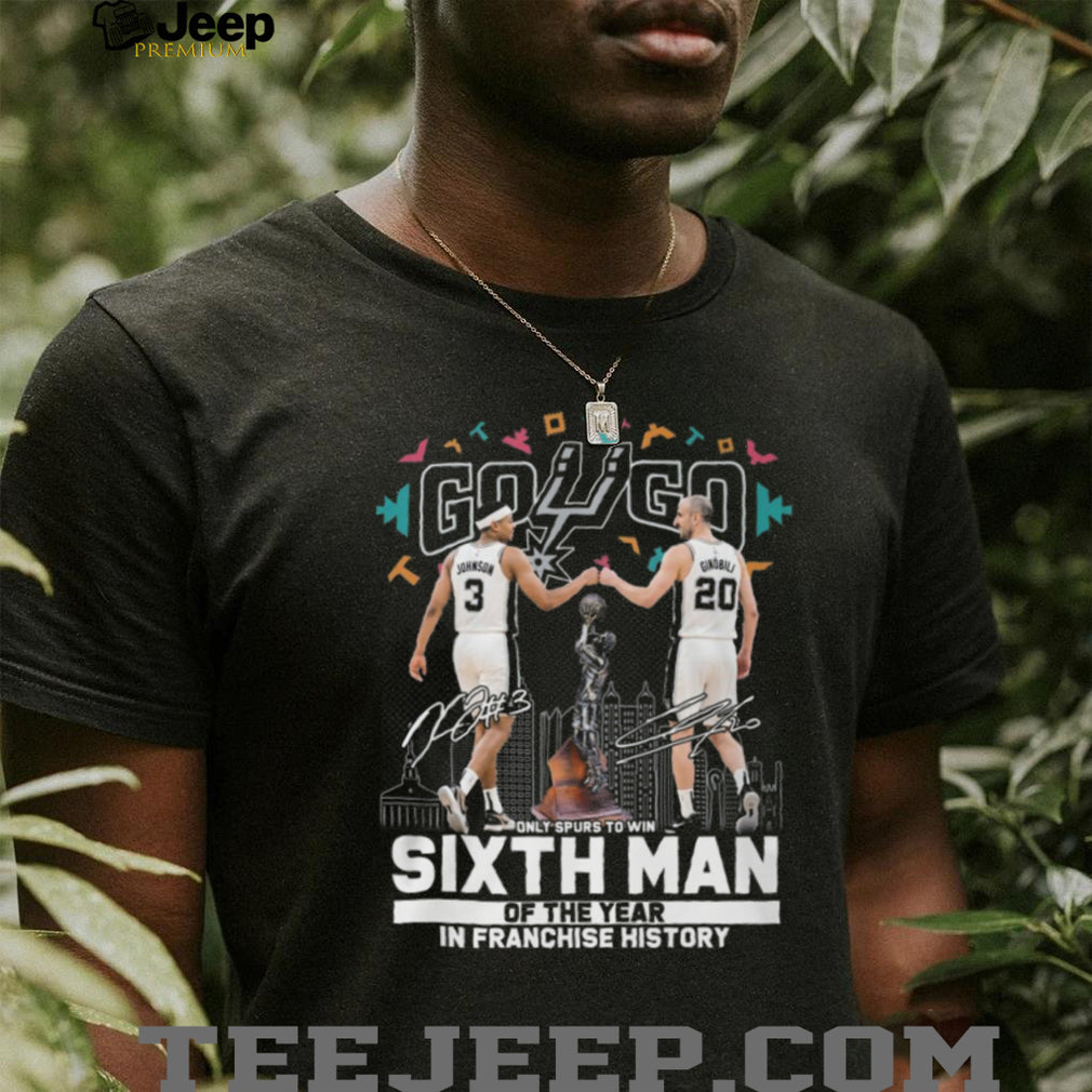 San Antonio Spurs Sixth Man of the Year T Shirt Ginobili and Keldon Johnson Spurs Legend T Shirt