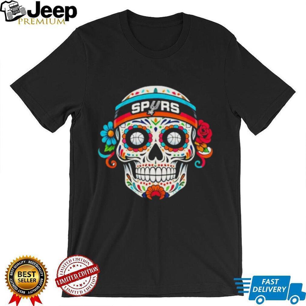 San Antonio Spurs Sugar Skull Day Of The Dead Basketball T Shirt