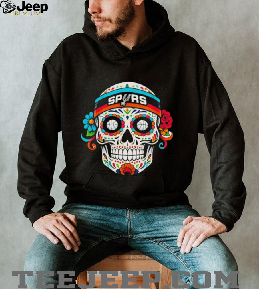 San Antonio Spurs Sugar Skull Day Of The Dead Basketball T Shirt