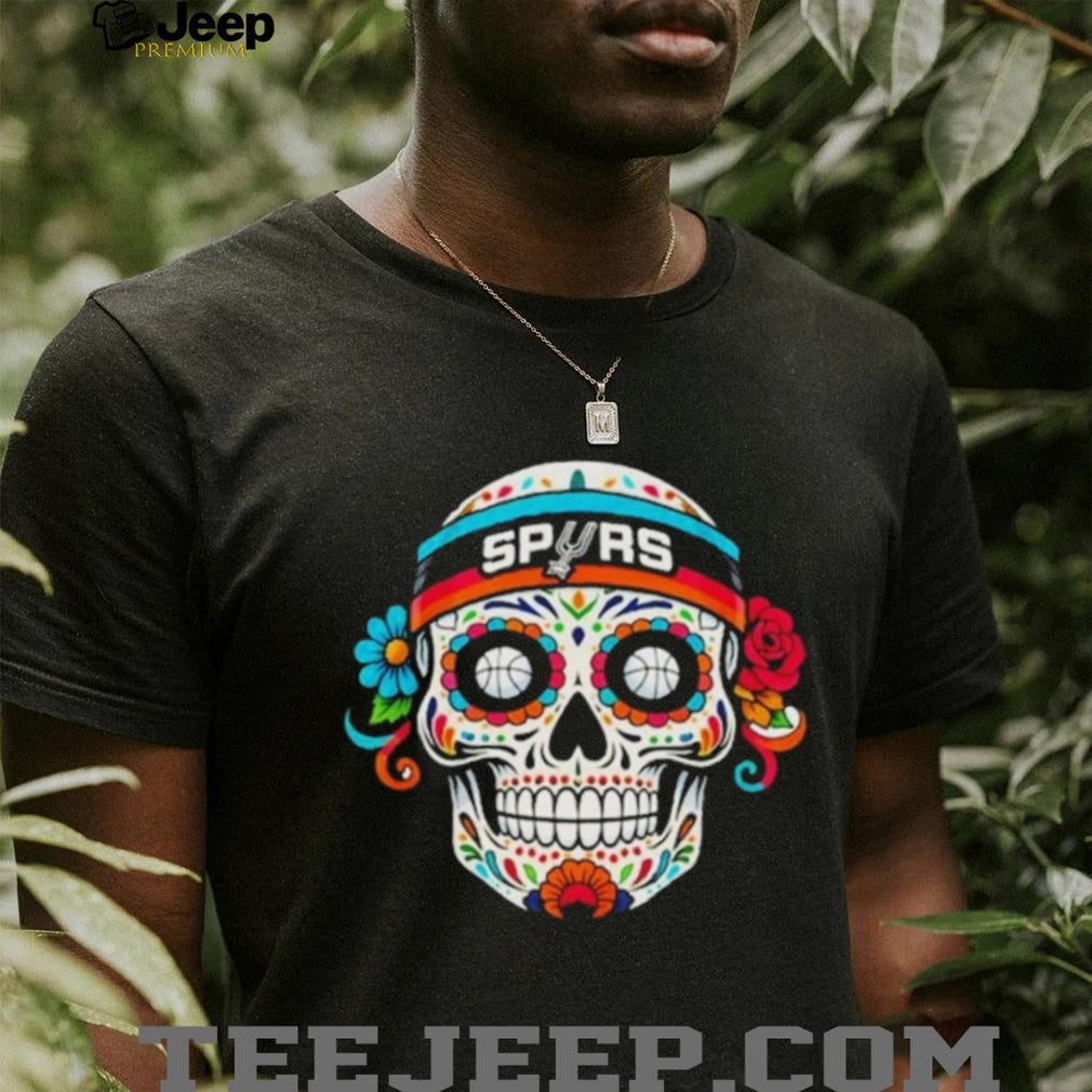 San Antonio Spurs Sugar Skull Day Of The Dead Basketball T Shirt