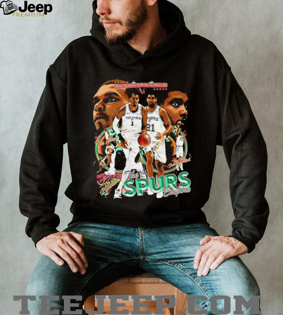 San Antonio Spurs Vintage Basketball Legends Graphic T Shirt