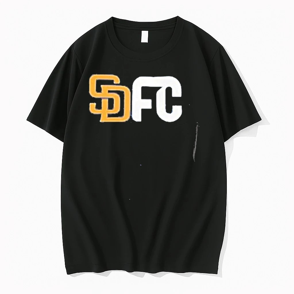 San Diego Football Club Logo Sdfc Mls Soccer Mens Black Tees Front Tshirts Sweater