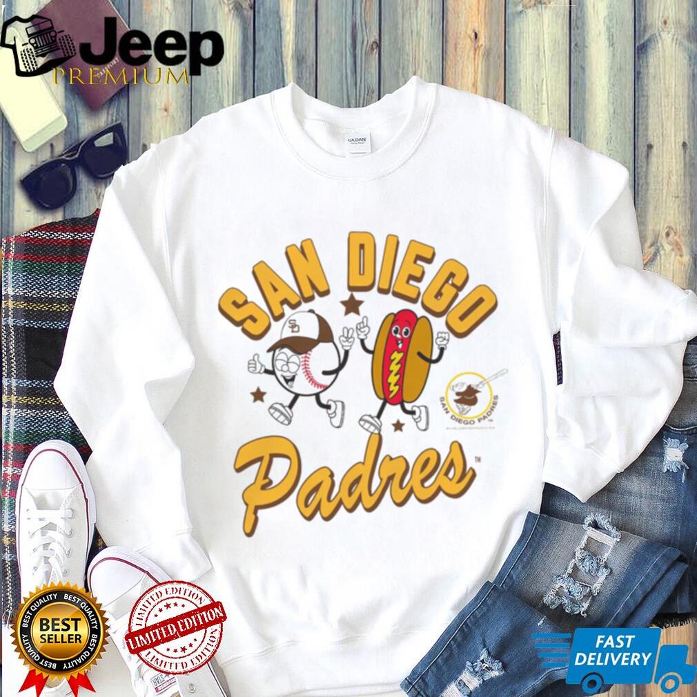 San Diego Padres Baseball Hot Dog Mascot Vintage Shirt