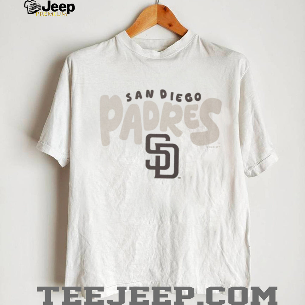 San Diego Padres Cream Vintage Logo Fleece T shirt
