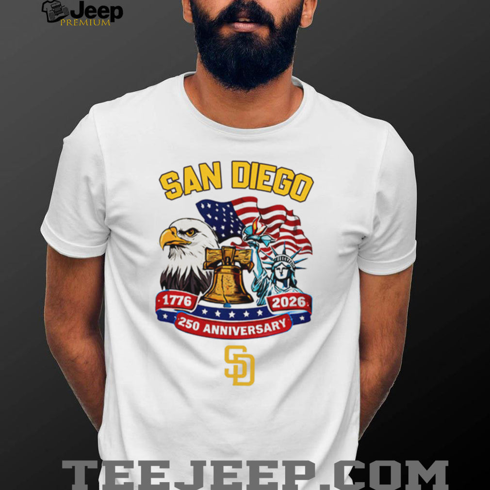 San Diego Padres Custom 250th Anniversary 1776 2026 Baseball Jersey T Shirt