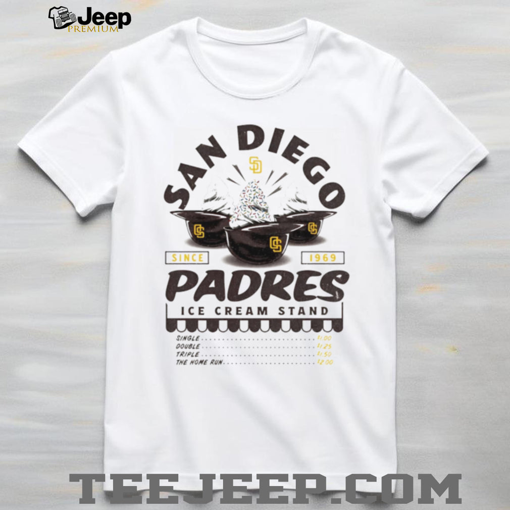 San Diego Padres Ice Cream Stand Logo Retro Baseball T Shirt
