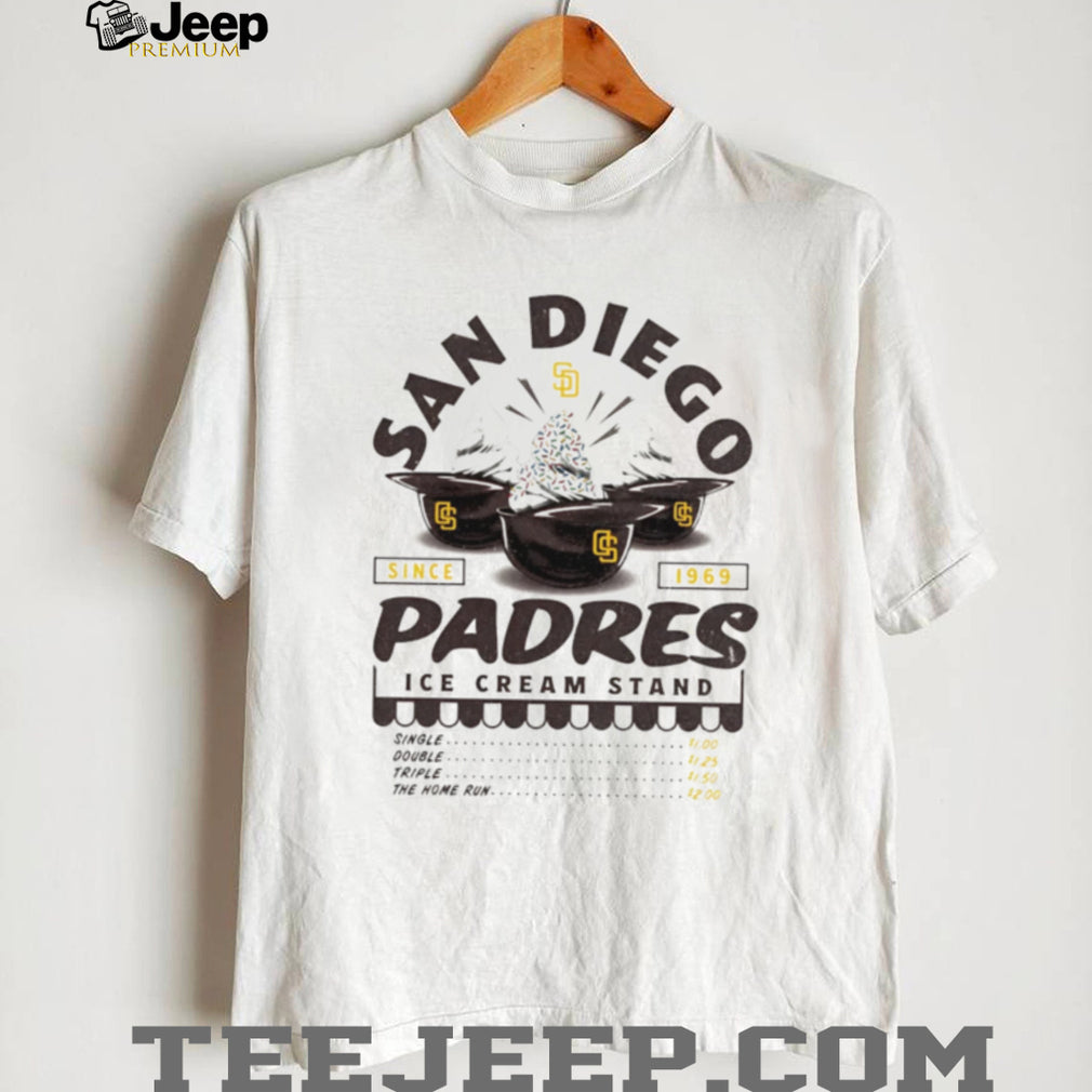 San Diego Padres Ice Cream Stand Logo Retro Baseball T Shirt