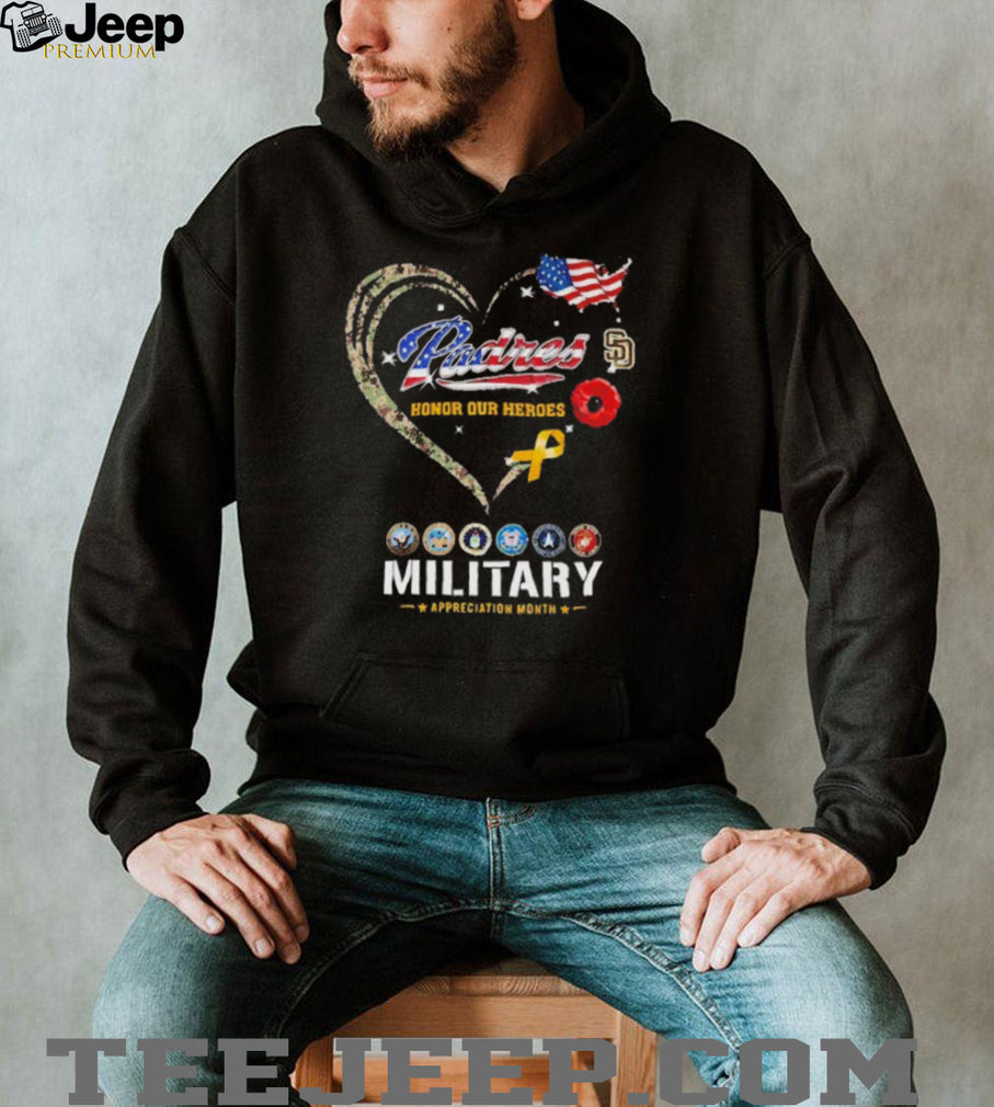 San Diego Padres Military Appreciation Month Honor Our Heroes Veterans Men Women T Shirt