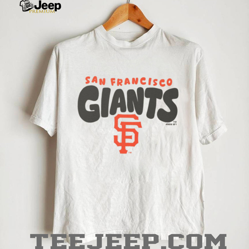 San Francisco Giants Cream Vintage Logo Fleece T shirt
