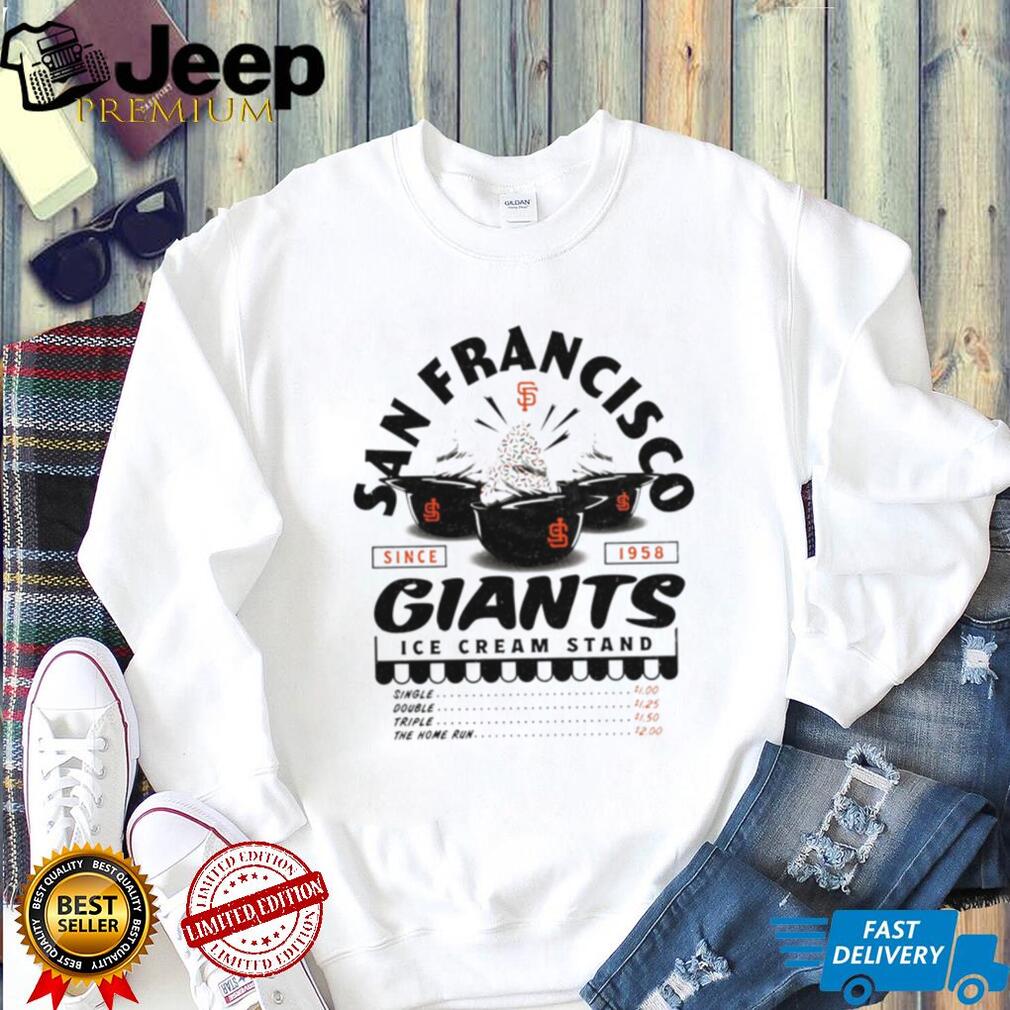 San Francisco Giants Ice Cream Stand Logo Retro Baseball T Shirt