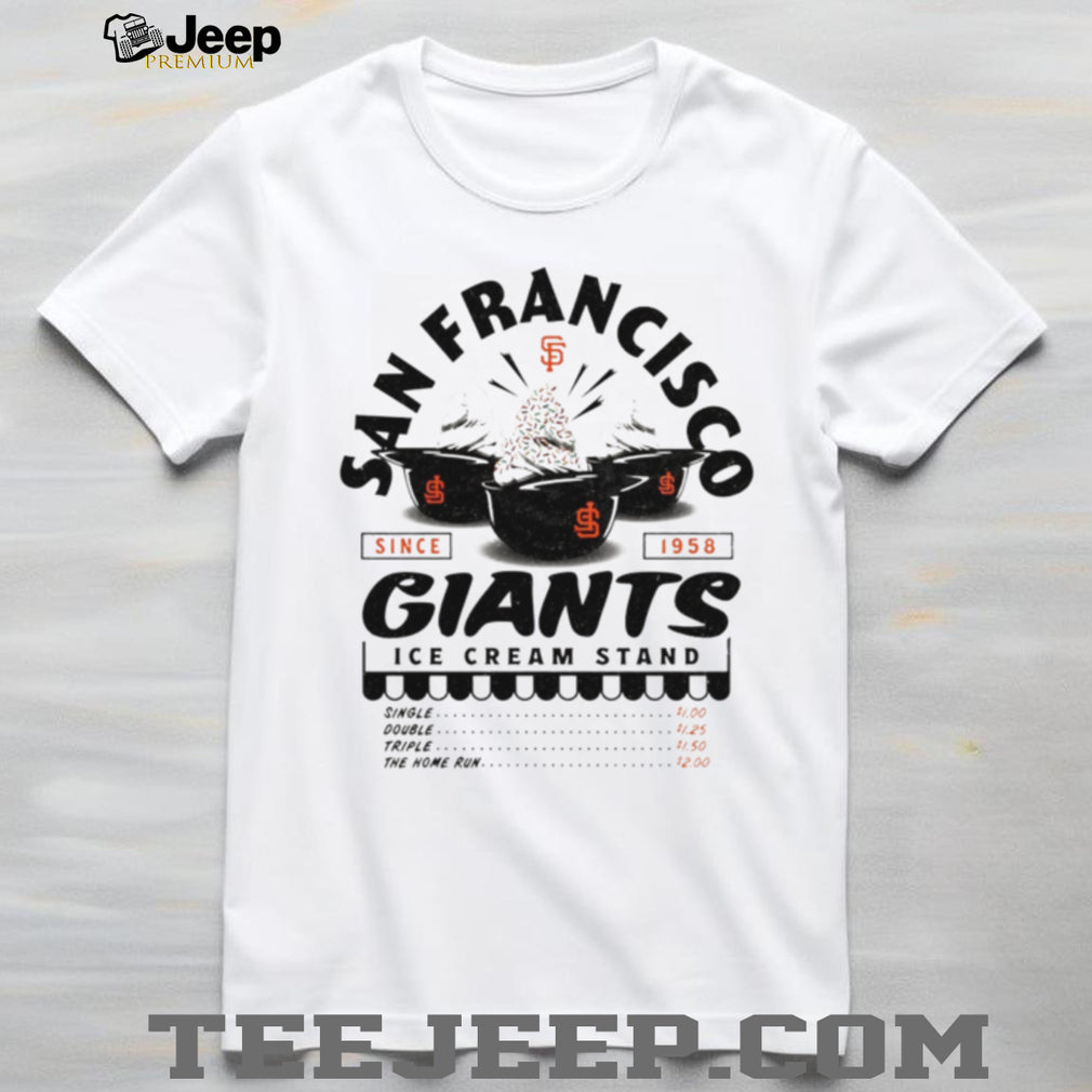 San Francisco Giants Ice Cream Stand Logo Retro Baseball T Shirt