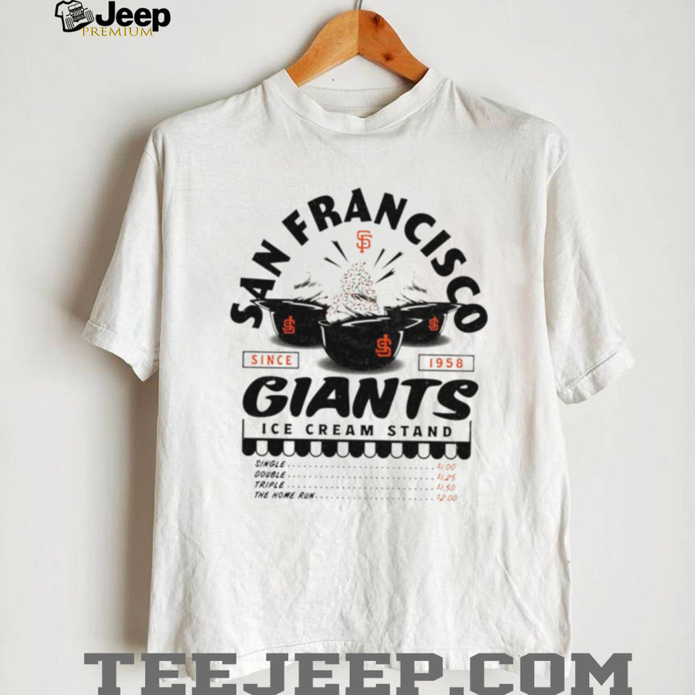 San Francisco Giants Ice Cream Stand Logo Retro Baseball T Shirt