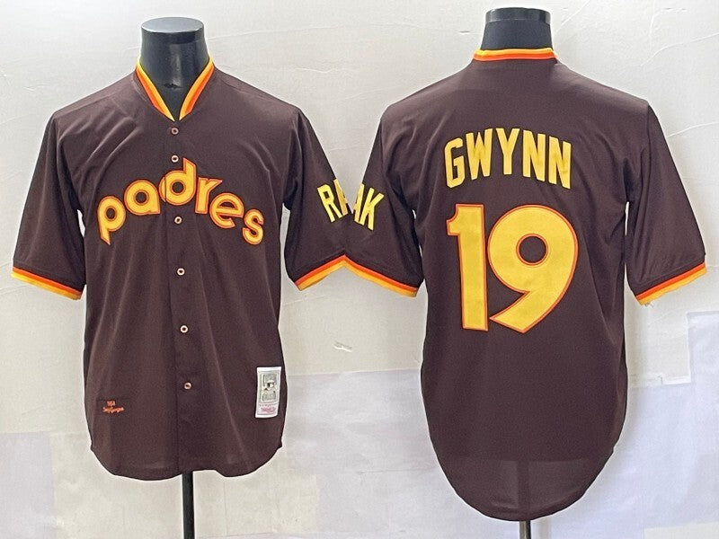 San Diego Padres #19 Tony Gwynn Padres Retro Adult Style 2