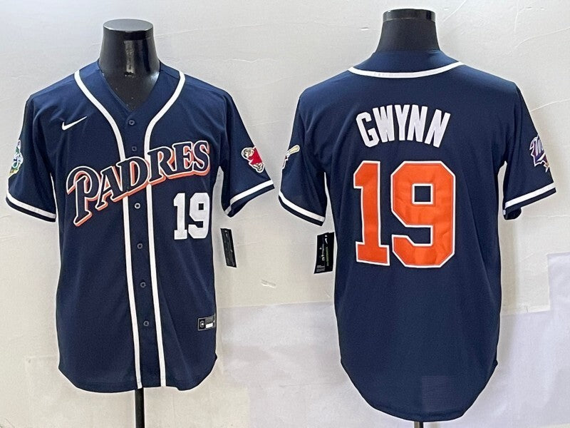 San Diego Padres #19 Tony Gwynn Padres Retro Adult Style 6