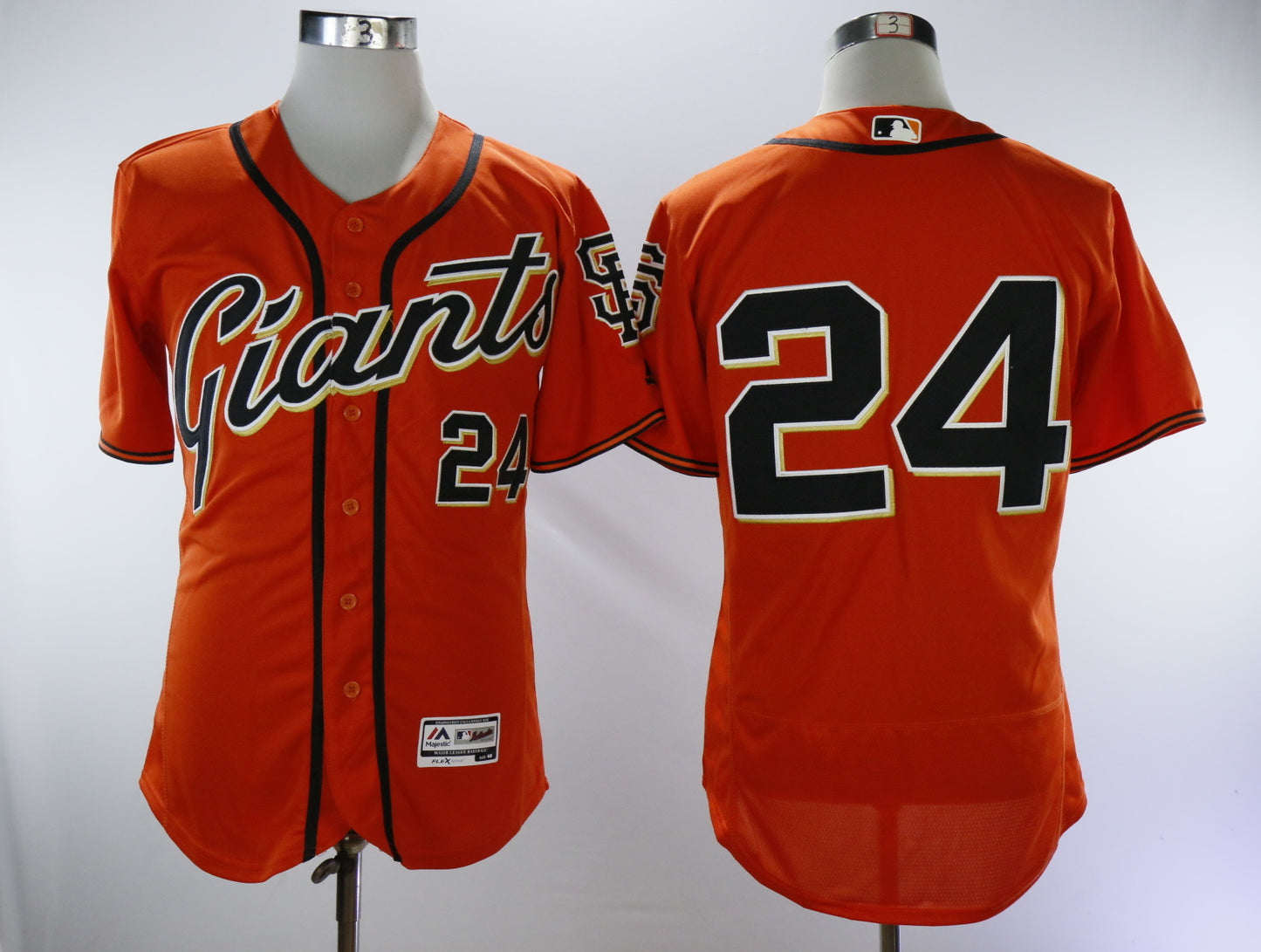 San Francisco Giants #24 Willie Mays Giants 24 Orange Elite Retro Player Style 1