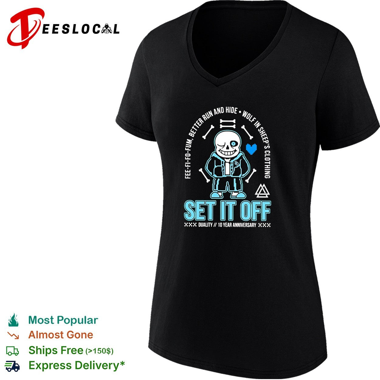 Sans Set It Off duality 10 year anniversary shirt