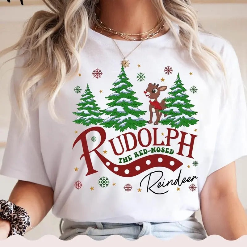 Santa Rudolph Christmas Shirt, Rudolph Red-nosed Reindeer Christmas Sweatshirt, Christmas Movie Shirt, Holiday Family Matching Sweatshirt , s Family Sweatshirt, Christmas Party Gift, Christmas 90s Movies Lovers TShirt, Merry Christmas Gift