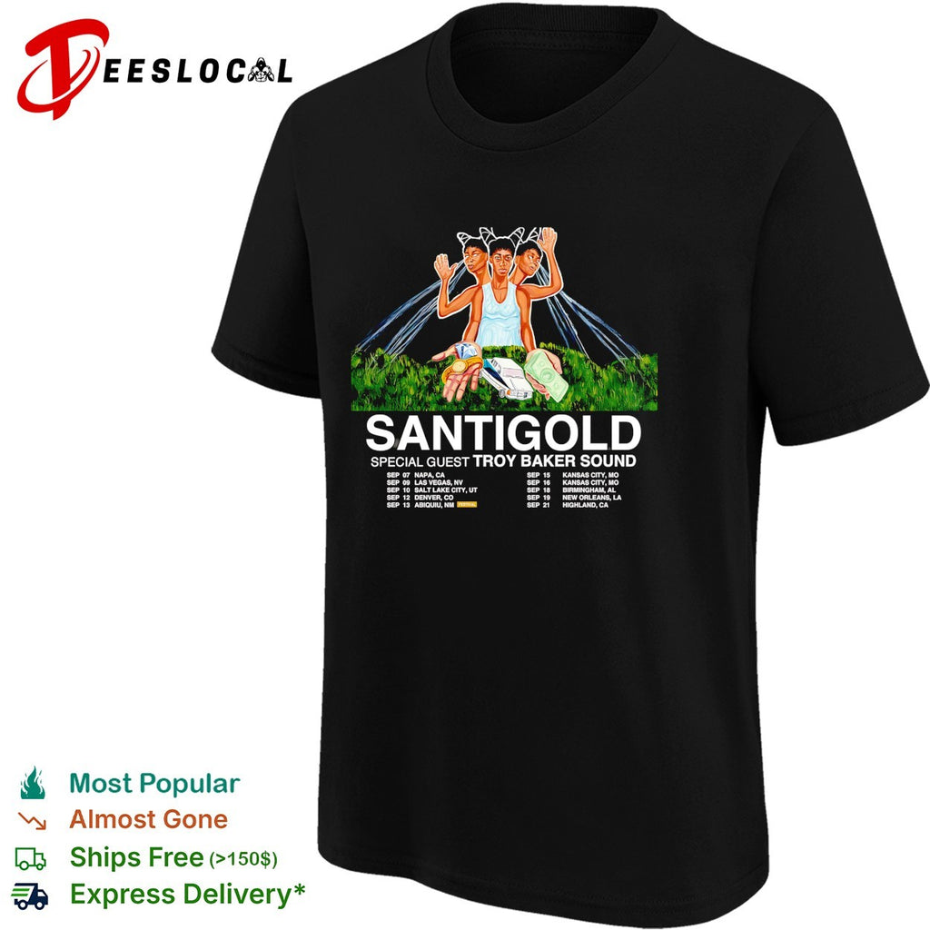 Santigold Troy Baker Sound tour poster shirt