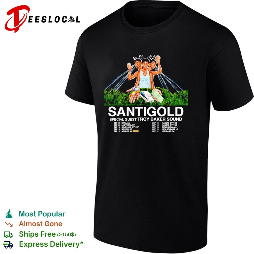 Santigold Troy Baker Sound tour poster shirt