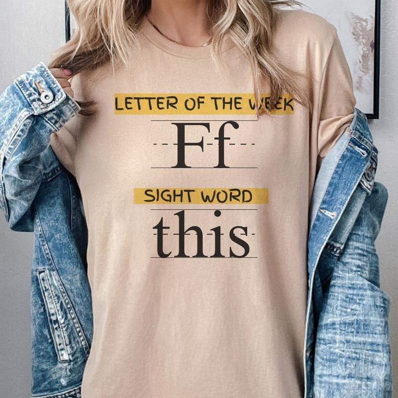 Sarcastic Letter of the Week Tshirt F-This Funny Tshirt Letter of the week is F Sarcastic Tee Womens Snarky Top Graphic F-Word T-Shirt Womens Curse Word Tshirt