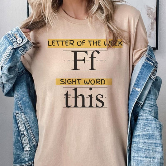 Sarcastic Letter of the Week Tshirt F-This Funny Tshirt Letter of the week is F Sarcastic Tee Womens Snarky Top Graphic F-Word T-Shirt Womens Curse Word Tshirt