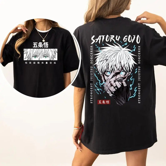 Satoru Gojo JJK Tshirt Crewneck Hoodie , Annime Otaku Shirt