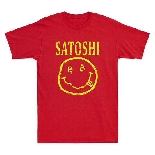 Satoshi Yellow Smile Face Funny Parody Meme Vintage Gift For Women