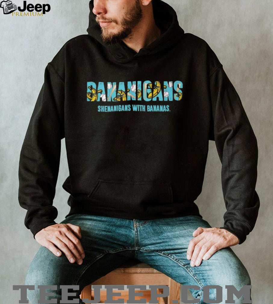 Savannah Bananas Bananigans Shenanigans Text Graphic T Shirt