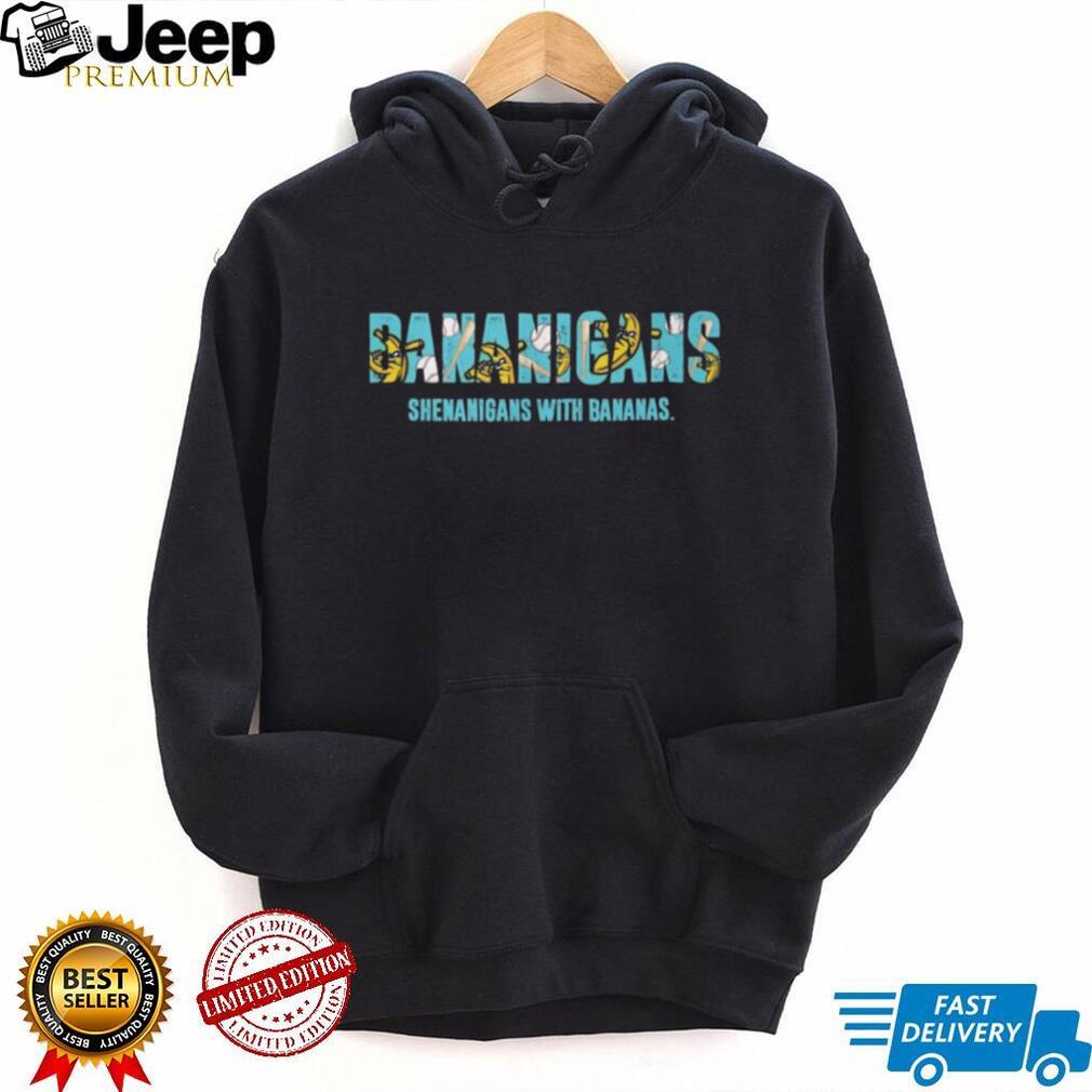 Savannah Bananas Bananigans Shenanigans Text Graphic T Shirt