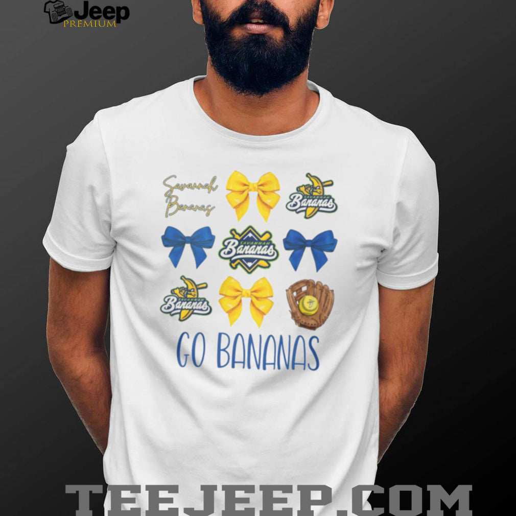 Savannah Bananas Go Bananas Coquette Bow Baseball Graphic T Shirt