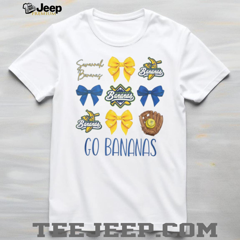 Savannah Bananas Go Bananas Coquette Bow Baseball Graphic T Shirt