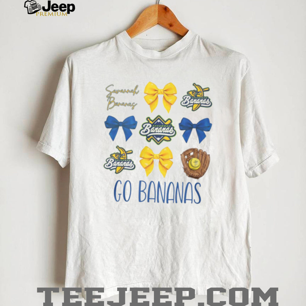 Savannah Bananas Go Bananas Coquette Bow Baseball Graphic T Shirt