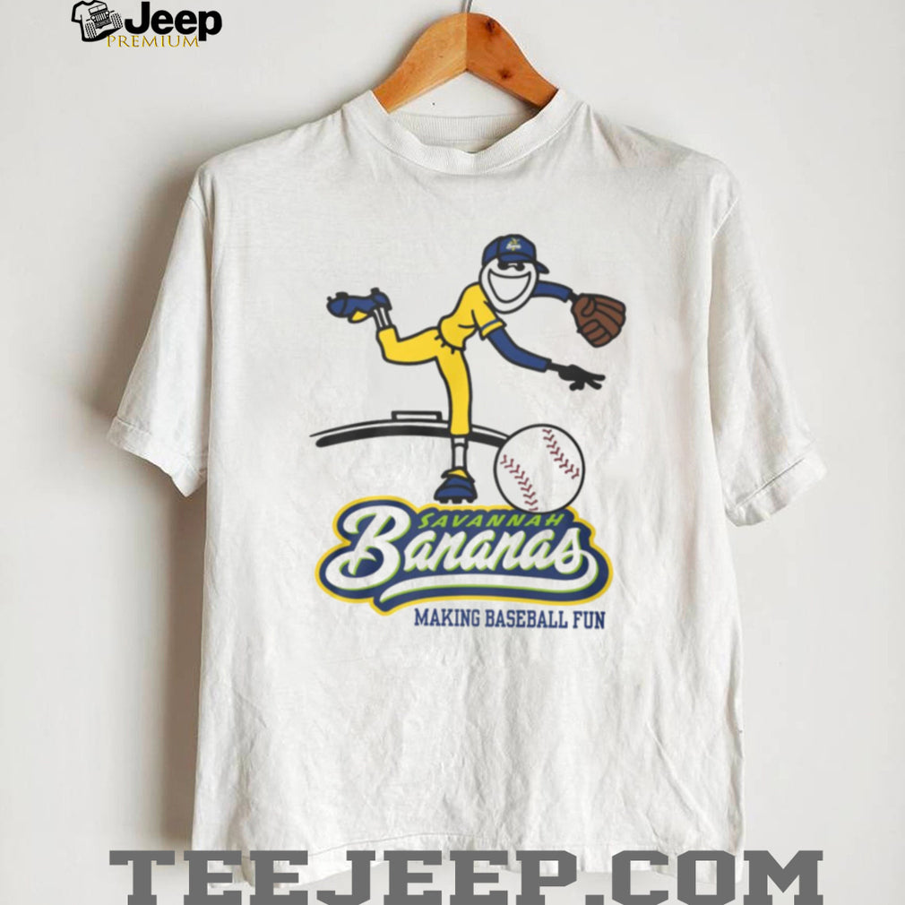 Savannah Bananas Making Baseball Fun Pitcher Stick Figure T Shirt