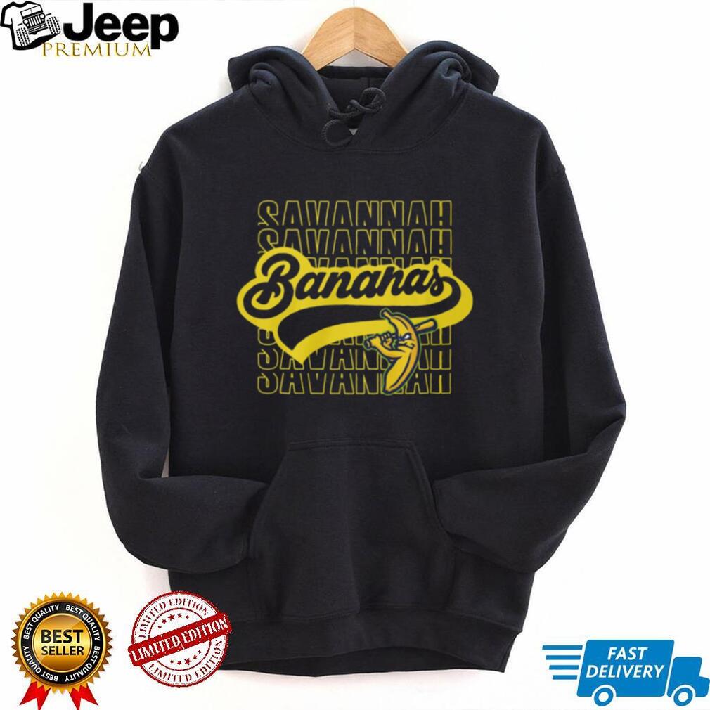Savannah Bananas Official Yellow Logo Repeat Baseball Graphic T Shirt
