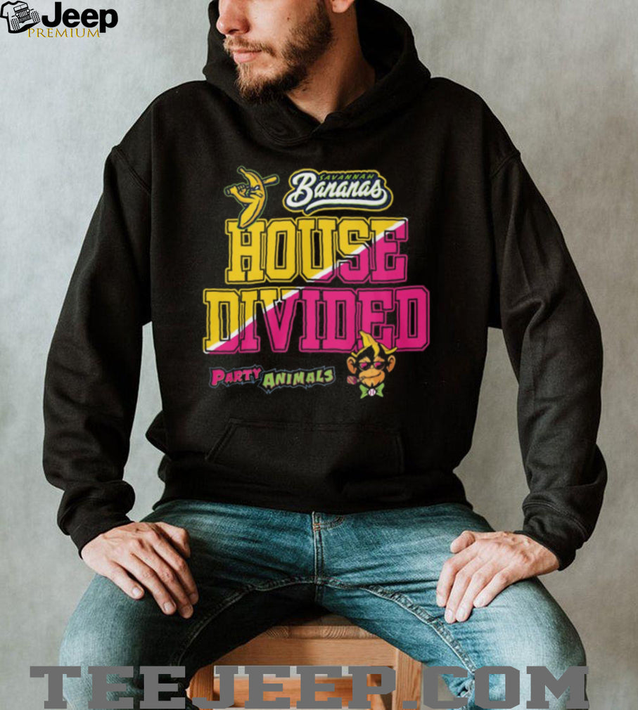 Savannah Bananas vs Party Animals House Divided Baseball T Shirt