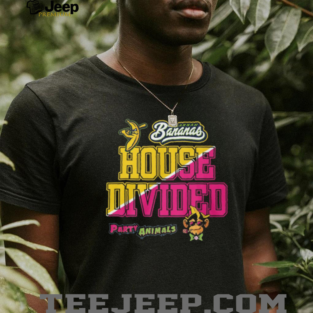 Savannah Bananas vs Party Animals House Divided Baseball T Shirt