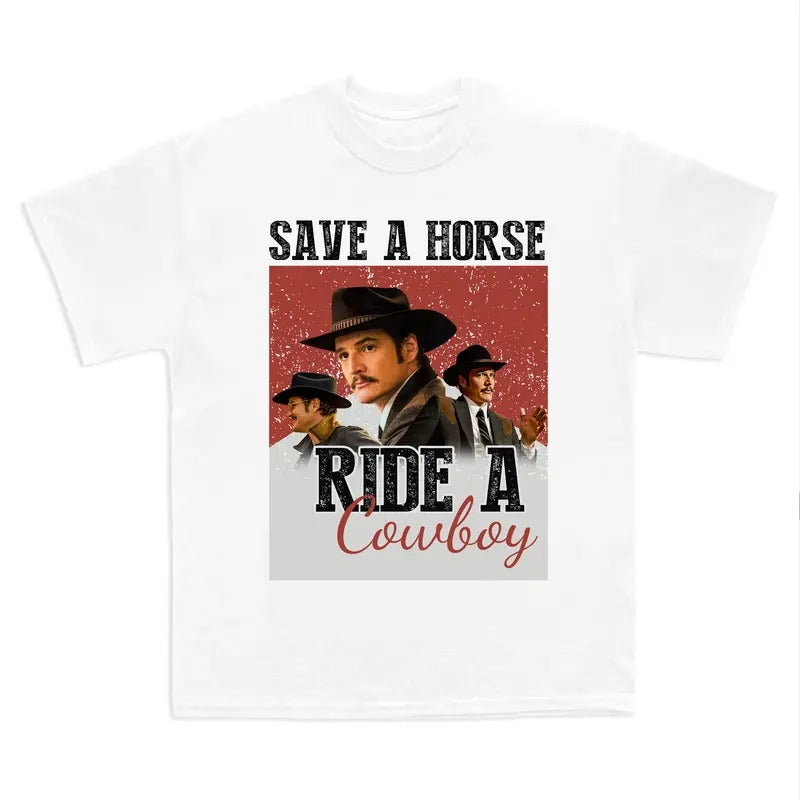 Save A Horse Ride A Cowboy Pedro Pascal T-shirt, Agent Whiskey Shirt,, Daddys Girl Shirt Vintage Pedro Pascal Shirt, Retro 90sGift Merch