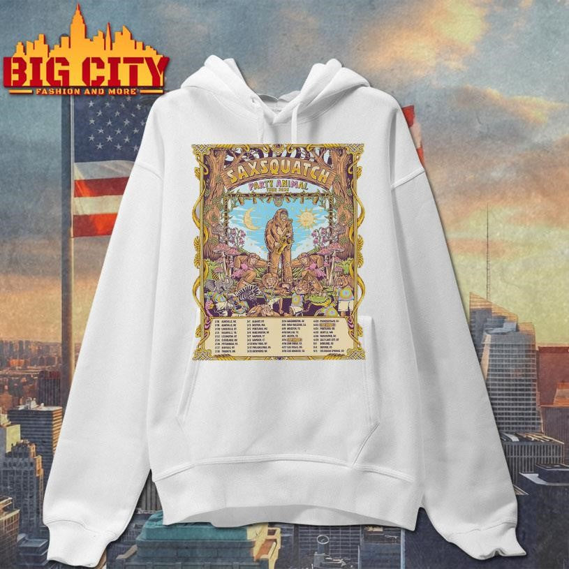 Saxsquatch Party Animal Tour 2026 North America Schedule Dates Shirt