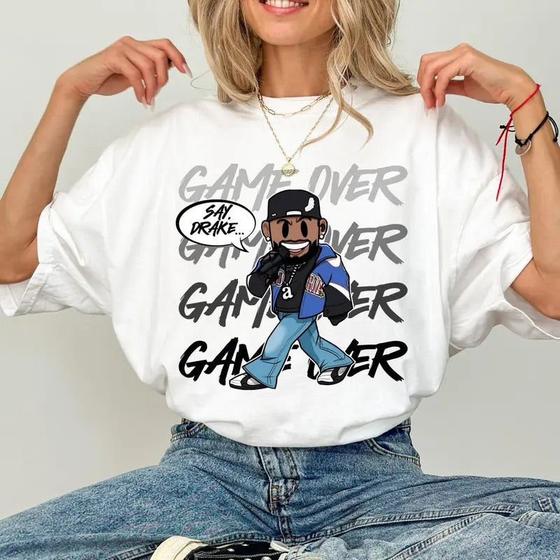 Say Drake Game Over Shirt, Limited Edition Lammar Shirt Not Like Us Shirt, Gift For Fan, Unisex Short Sleeve Tee