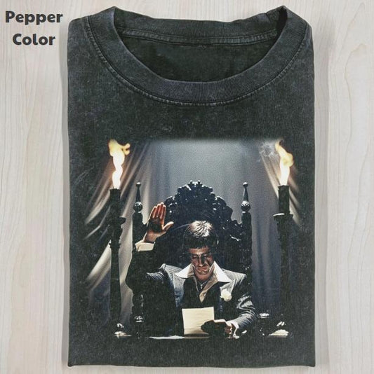 Scarface Vintage Graphic Tee, Tony Montana T-Shirt, Movies Tee, Unisex Meme Cringe Funny Dumb Shirt, Menswear Womenswear Streetwear Cotton Comfort