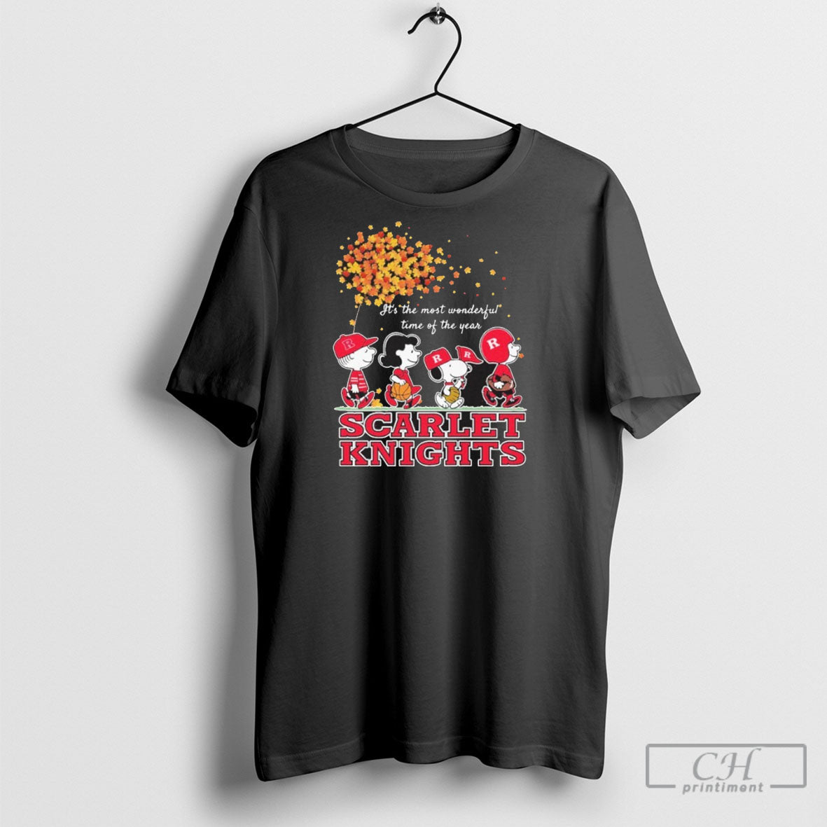 Scarlet Knights Peanuts Its The Most Wonderful Time Of The Year Tee Shirts