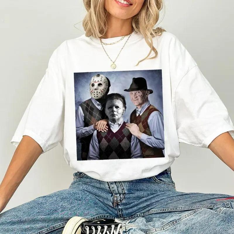 Scary Movie Three Brother Character Movie T Shirt Funny Happy Spooky Season